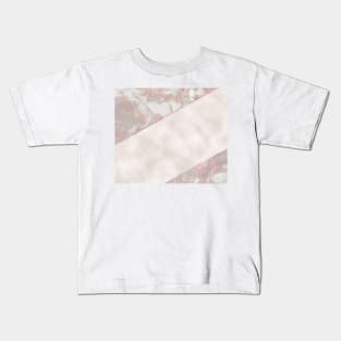 French polished rose gold marble & pearl Kids T-Shirt